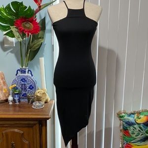 Express black asymmetrical dress